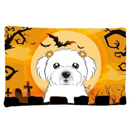 Carolines Treasures Halloween Maltese Fabric Standard Pillowcase BB1766PILLOWCASE